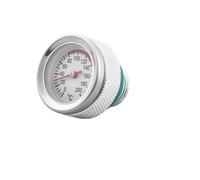 SWVYDC Tapa del Tanque Tapa del Tanque de Combustible con indicador Temperatura Aceite Tapas Motocicleta medidor 0-200 ℃ Tapon Deposito Combustible(M20*1.5-Silver)