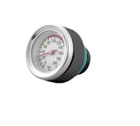 SWVYDC Tapa del Tanque Tapa del Tanque de Combustible con indicador Temperatura Aceite Tapas Motocicleta medidor 0-200 ℃ Tapon Deposito Combustible(M20*2.5-Black)