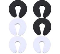 SWYSGS Clip de puerta protege 12 piezas de espuma súper suave de la puerta anti - bebé, seguridad infantil, protector de dedos de Seguridad para bebés (blanco y negro)