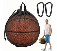 SWYZOR Bolsa Baloncesto,Bolsa de Baloncesto con Cordón y Mosquetón,Mochila Portátil de Pelota,Basketball Bag,Saco de Pelota,Accesorios de Balbuceo,para Baloncestos y Fútbol