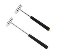 SWYZOR Martillo Pequeño, 2 Piezas Martelo, Martillos Pequeños de Doble Cabeza con Cabezas Ligeras de Plástico y Metal, Martillos Alisadores, para Manualidades y Carpintería