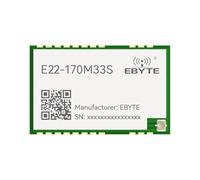 SX1262 - Receptor transmisor inalámbrico Lora de 170 MHz SPI CDEBYTE E22-170MxxS 22-33dBm largo alcance 6-16 km TXCO SMD de baja potencia FSK y GFSK PA+LNA integrado (170 m, 33 dbm, 16 km)
