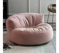SXBCyan Funda para Puff sin Relleno Chenille Puff Salon Adulto Lavable Ultra Soft Puf Otomano Sin Relleno Beanbag Chair Lazy Sillón Sofá para Interior Sala De Estar(Light Pink)