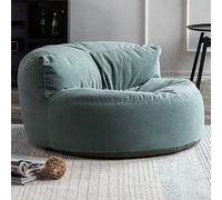 SXBCyan Funda para Puff sin Relleno Chenille Puff Salon Adulto Lavable Ultra Soft Puf Otomano Sin Relleno Beanbag Chair Lazy Sillón Sofá para Interior Sala De Estar(Gray Green)