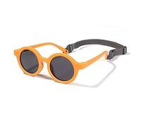 SXBCyan Gafas De Sol Redondas Polarizadas For Bebés De 0 A 36 Meses, Tonos De Goma Flexibles con Correa For Niños Pequeños Recién Nacidos (Color : Yellow)