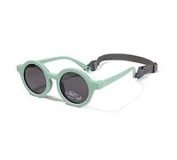 SXBCyan Gafas De Sol Redondas Polarizadas For Bebés De 0 A 36 Meses, Tonos De Goma Flexibles con Correa For Niños Pequeños Recién Nacidos (Color : Green)