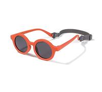 SXBCyan Gafas De Sol Redondas Polarizadas For Bebés De 0 A 36 Meses, Tonos De Goma Flexibles con Correa For Niños Pequeños Recién Nacidos (Color : Orange)