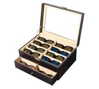 SXDHOCDZ Caja de Almacenamiento de Gafas de Alta Gama, con cajones Multicapa, Resistente al Polvo y a la presión, fácil de Conseguir, Ideal para Uso doméstico.(Black,34 * 25 * 15.3cm)