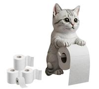 SXDHOCDZ Portarrollos de Papel higiénico con Forma de Gato, Resistente a arañazos, Disponible en Varios Estilos, Ideal para baño, Cocina, decoración del hogar.(C,22 * 16 * 12cm)