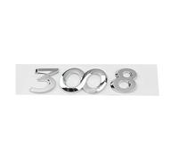 SXDZHK Coche Emblema para Peugeot 3008 2009-2016, Insignia Pegatina Adhesivo para Maletero Capó Delantero y Trasero Logo de Decoración de Letras Carroceria Reemplazo Accesorios,Silver-3008
