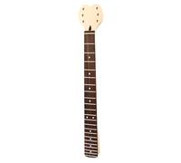 Sxett Cuello de guitarra eléctrica de 22 trastes con incrustaciones de puntos, cuello de guitarra sin terminar, diapasón de palisandro, accesorio de reparación de guitarra