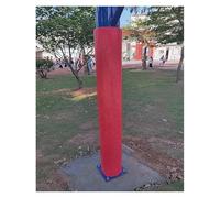 SXEVZOO 4ft/5ft/6ft De Altura Almohadilla para Poste De Baloncesto, Rojo Acolchado para Aro De Baloncesto para Postes Redondos De 2,5 A 10 Pulgadas, Exteriores/Interiores(H 6ft,10inch Pole)