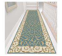 SXEVZOO 80/100/120/140cm Width Hallway Runner Rug, Narrow Hall Non-Slip Entrance Carpets, Elegant Floral Print Flat Mat Washable For Decor Home(120x600cm)