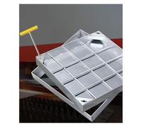 SXEVZOO 90 85 70 65 50 45cm Cuadrados Tapa de Arqueta y Marco Inoxidable Tapa Invisible para Depósito de Aguas Residuales Para Patios y Entradas de Vehículos(80 * 80cm)