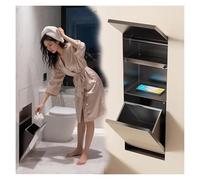 SXEVZOO Nicho Oculto para Papel de Baño de 24x64cm, Portarrollos Inoxidable para Baño, Nicho de Pared con Revestimiento de Azulejos para Cocina y Ducha