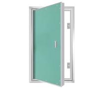 SXEVZOO Panel de Acceso con Apertura Hacia la Izquierda y Tirador, Puerta Metálica de Acceso Para Instalaciones de Fontanería Empotradas en Pared, Apta para Pintar(450x1000mm)