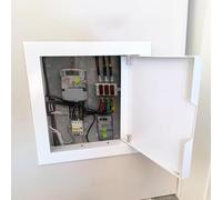 SXEVZOO Panel de Acceso Pequeño con Apertura Hacia Derecha y Puerta Magnética para Pared de 15x20/20x25/30x30/35x55cm Tapa Metálica para Trampilla de Inspección(White,25x30cm)