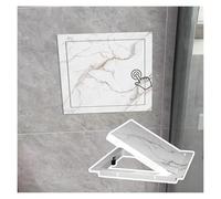 SXEVZOO Panel de Acceso Pequeño de Metal Que se Abre Hacia Izquierda, Tapa Magnética para Orificio en Pared, Trampilla de Inspección Decorativa - 20x20/25x25/30x30cm(White Marble,20x20cm)