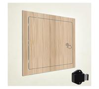 SXEVZOO Panel de Acceso Pequeño Metálico de Madera Veteada con Pestillo a Presión, 15x15/20x20/25x25/30x30cm Tapa para Puerta de Pared Abatible Hacia Izquierda(Wood Grain-C,20x20cm)