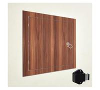 SXEVZOO Panel de Acceso Pequeño Metálico de Madera Veteada con Pestillo a Presión, 15x15/20x20/25x25/30x30cm Tapa para Puerta de Pared Abatible Hacia Izquierda(Wood Grain-B,20x30cm)