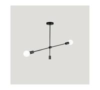 sxfcgs Lámpara De Araña Moderna Art Déco Con Varilla Larga - LED E27 Regulable for Dormitorio Y Comedor, Acabado Negro Dorado