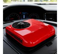 SXHEYUY Aire Acondicionado 12V 24V para Autocaravana, Refrigerante ya añadido DC RV CamióN Acondicionador Fit Remolque Autocaravana Tractor Rooftop A/C,Rojo,24v