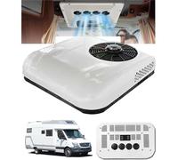 SXHEYUY Aire acondicionado frío para camión de verano, Aire Acondicionado con refrigeración 12V 24V camión Autocaravana, Caravana, Aire Acondicionado De Estacionamiento Eléctrico,Blanco,12v