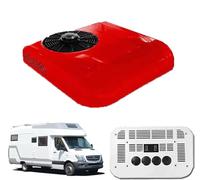 SXHEYUY Aire Acondicionado para Vehículos Recreativos, 12 V 24 V CA Silenciosos, Unidad Aire Acondicionado para Vehículos Recreativos, Aire Acondicionado Frío,Rojo,24v