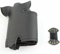 SXHLKJMF Funda de Volante de Cuero Artificial Negro Cosida a Mano para BMW X1 E84 (2009-2012), Serie 1 E87 (Hatchback de 5 Puertas) (2004-2011) y Serie 1 E81 (Hatchback de 3 Puertas) (2007-2011).