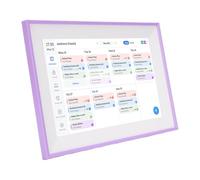 Sxhlseller 10.1" Planificador WiFi Calendario Digital Inteligente, Lista Electrónica de Tareas Domésticas HD Touchsid Interactive Display para Horarios Familiares y Fotos en la Nube, Púrpura