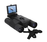 Sxhlseller 10x25 Binoculares con Cámara, Binoculares Digitales con 8X Zoom Digital y Pantalla de 2 Pulgadas, 48MP 2.5k Grabador de Fotos de Video para Aves para Ver el Concierto de Viaje (Black)