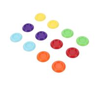 Sxhlseller 12 Platos de Comida Pequeños de 1,3 Pulgadas de Plástico para Isópodos y Colémbolos, Coloridos Cuencos de Alimentación de Invertebrados Antideslizantes para Terrarios de Animales Pequeños