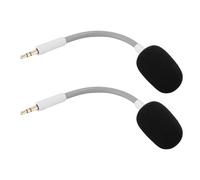 Sxhlseller 2 PCS Reemplazo de Micrófono para Barracuda X - Micro de los Auriculares de Reducción de Ruido para Jugadores - Plug Plantado con Oro Incluido (White)