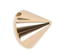 Sxhlseller 200 Pernos Cónicos de Plástico Ligeros de 8x8 Mm, Remaches Cónicos de Borde Liso para Chaquetas, Zapatos y Bolsas (GOLD)