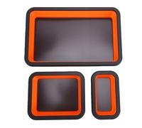 Sxhlseller 3 Piezas Bandeja Magnética Plegable para Piezas, Organizador de | Material de silicona grueso, núcleo magnético fuerte, para tornillos, tuercas, arandelas, ahorro de espacio, para taller de