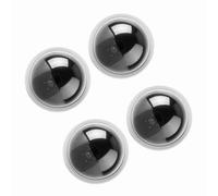 Sxhlseller 4 Cámaras de Simulación de CCTV Monitor de Seguridad Falso Simulado con Luz LED Intermitente Roja, Carcasa de Plástico ABS Realista para Vigilancia Interior y Exterior (White)