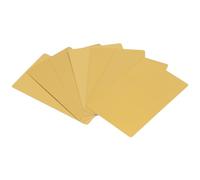 Sxhlseller 50 Tarjetas de Visita de Aleación de Aluminio Moradas |Tarjetas de Presentación en Blanco Grabadas con Láser para Networking Profesional y Primeras Reuniones Impresionantes (YELLOW)