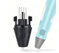 Sxhlseller Accesorios para Bolígrafos de Impresión 3D Boquilla de Inserción Cabezal de Impresión Barra de Metal Negro de 1,75 Mm con Diseño de Inserción Integrado, Hebilla y Punta de