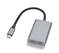 Sxhlseller Adaptador de Gafas USB C a AR, Carga y Juega con PD 100W Carga 4K 60Hz Hub de Transferencia, Compatible con XREAL Nreal RayNeo XR Gafas Steam Deck ROG Ally Smartphones Portátiles