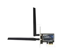 Sxhlseller Adaptador de Red PCIe, Tarjeta PCI Express Gigabit Ethernet de 867 Mbps, Tarjeta de Red Gigabit de Conexión Bluetooth con Antena Dual para Chasis de Escritorio