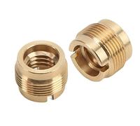 Sxhlseller Adaptador de Rosca de Micrófono de Cobre Inoxidable, Paquete de 5 |Adaptador de Tornillo Hembra 3/8 a Macho 5/8 para Clip de Micrófono, Soporte y Brazo Articulado