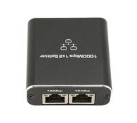 Sxhlseller Adaptador Divisor de Red RJ45 Gigabit, Divisor de Cable Ethernet de 1000 Mbps 1 a 2, Divisor de Internet Gigabit con Alimentación USB, Dos Dispositivos Comparten Internet Al
