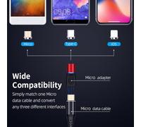 Sxhlseller Adaptador Magnético USB Tipo C, Carga y Transmisión en, Adaptador de Succión Magnético Fuerte, Chip Inteligente, Conveniente y Portátil (RED1)