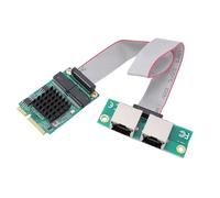 Sxhlseller Adaptador Mini PCIe Gigabit Ethernet, Tarjeta de Red RJ45 de Doble Puerto con Controlador I350 para PC Industriales y Computadoras de Placa única