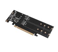 Sxhlseller Adaptador Quad M.2 NVMe a PCIe 4.0 X16 de 4 Puertos |Tarjeta SSD Suave de 32 Gbps para PC