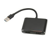 Sxhlseller Adaptador USB 3.0 a HDMI Dual, Divisor USB C de Aleación de Aluminio con 4 Modos de Visualización, Transmisión de Alta Velocidad de 5 Gbps, Pantalla HD para PC Portátil