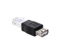 Sxhlseller Adaptador USB a RJ45, Conector USB 2.0 Hembra a Ethernet RJ45 Macho para Enrutador Módem ADSL, Cable Adaptador de Transferencia de Datos de Red