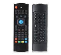 Sxhlseller Air Mouse, Control Remoto de TV con Teclado Inalámbrico 2.4G, Mango de Juego con Detección de Movimiento, Aprendizaje por Infrarrojos, para Android TV Box Smart TV, Plug and Play,(Negro)