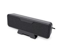 Sxhlseller Altavoz Clip On Monitor 2.0 Estéreo 6W para Computadora | Altavoces de Rango Completo Duales, Alimentados por USB, Entrada de Audio de 3.5 Mm, Abrazadera de Seguridad para Pantallas