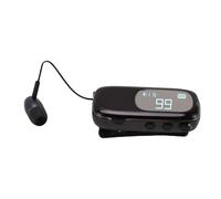 Sxhlseller Auriculares Bluetooth Retráctiles con Pantalla LCD Transparente para Conducir Negocios, Auriculares Inalámbricos para un Uso Cómodo, Material ABS (Negro Brillante galvanizado)